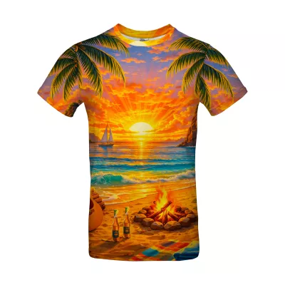 Koszulka Tshirt fullprint - plaża