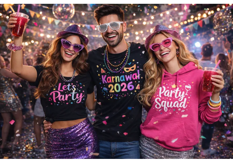 Karnawał 2026 – jak się ubrać, pomysły na stylizacje i przekąski + nadruki personalizowane