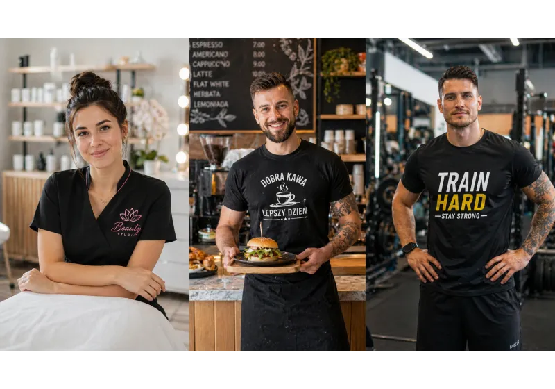 Pomysły na nadruki dla branży beauty, gastronomii i fitness