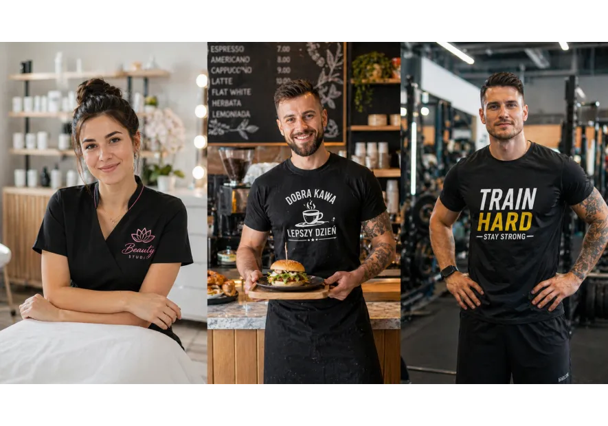Pomysły na nadruki dla branży beauty, gastronomii i fitness